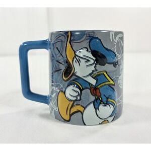 Disney Store Donald Duck 3D Relief Coffee Mug Angry Animation Blue Quack Up